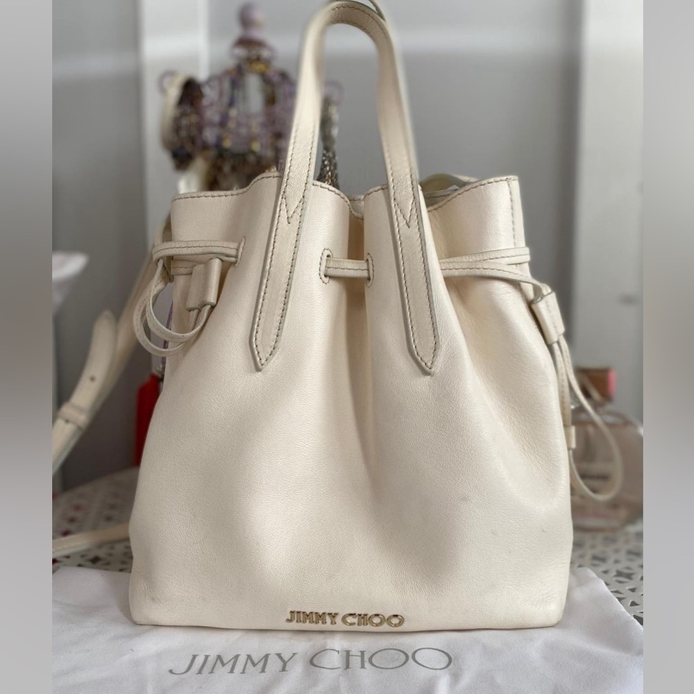 Jimmy Choo Barra Latte Calfskin Leather